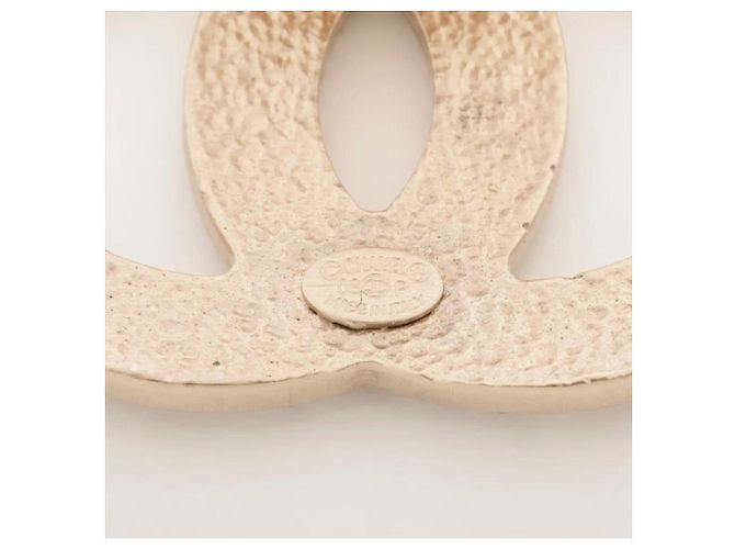 Chanel Broche dourada com strass - vista 4