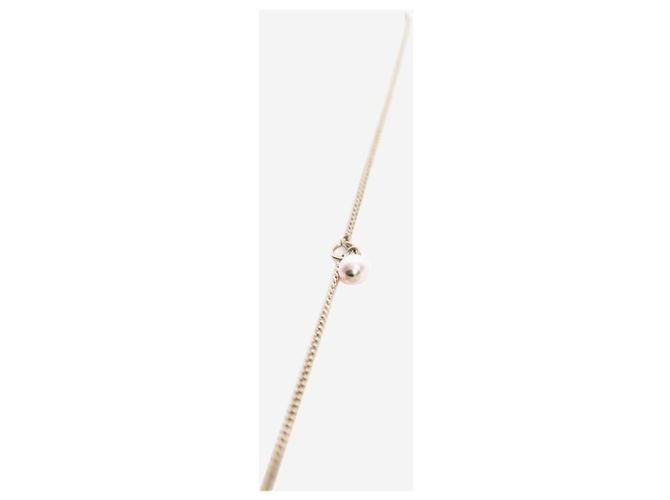 Chanel Colar de joaninha dourada com pérolas sintéticas e strass Dourado - vista 5