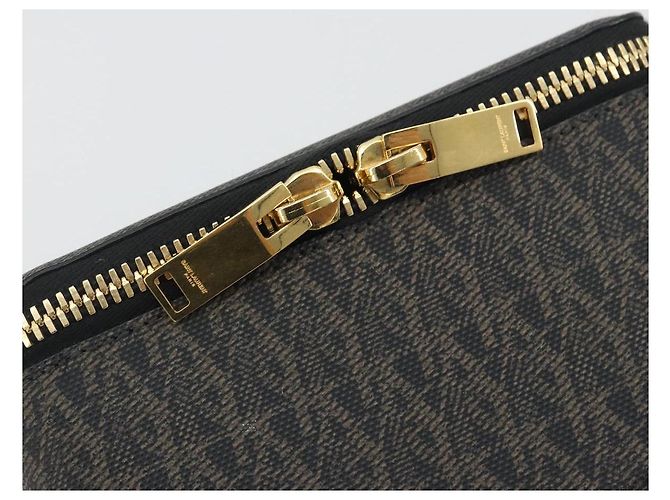 Autre Marque SAINT LAURENT Jewelry Case Accessory Case Canvas Brown Gold 344043 - vista 18