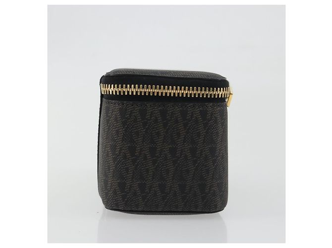 Autre Marque SAINT LAURENT Jewelry Case Accessory Case Canvas Brown Gold 344043 - vista 4