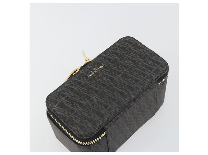 Autre Marque SAINT LAURENT Jewelry Case Accessory Case Canvas Brown Gold 344043 - vista 5