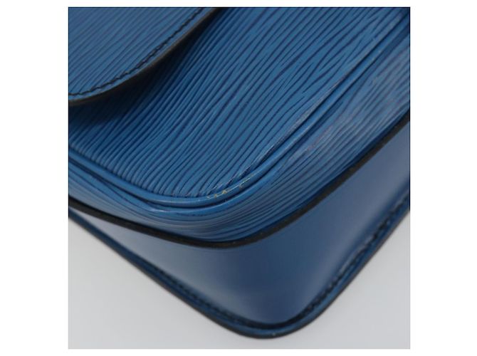 LOUIS VUITTON Epi Cartouchiere MM Shoulder Bag Blue M52245 LV - vista 14