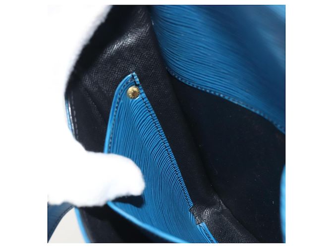LOUIS VUITTON Epi Cartouchiere MM Shoulder Bag Blue M52245 LV - vista 23