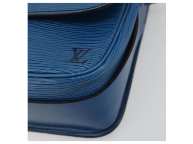 LOUIS VUITTON Epi Cartouchiere MM Shoulder Bag Blue M52245 LV - vista 9
