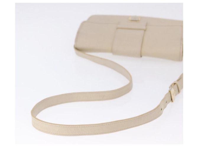 Autre Marque SAINT LAURENT Shoulder Bag Leather White Gold - vista 10