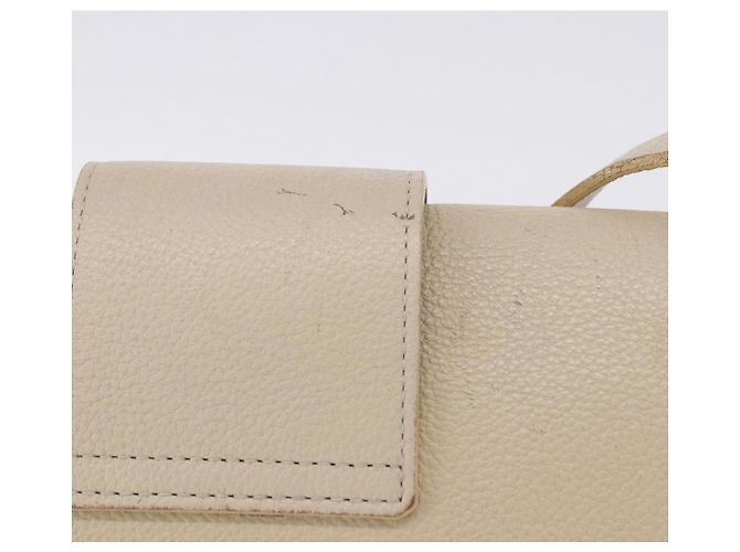 Autre Marque SAINT LAURENT Shoulder Bag Leather White Gold - vista 3