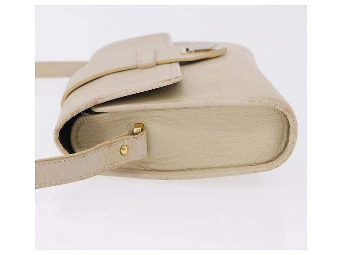 Autre Marque SAINT LAURENT Shoulder Bag Leather White Gold - vista 7