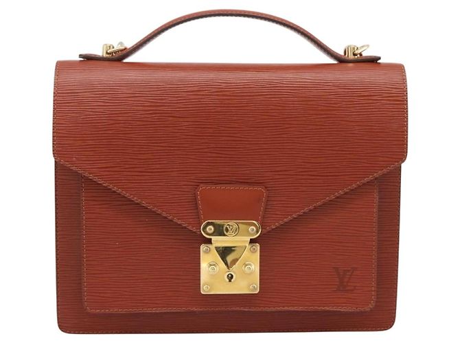 LOUIS VUITTON Epi Monceau 28 Hand Bag Brown M52123 LV - vista 13