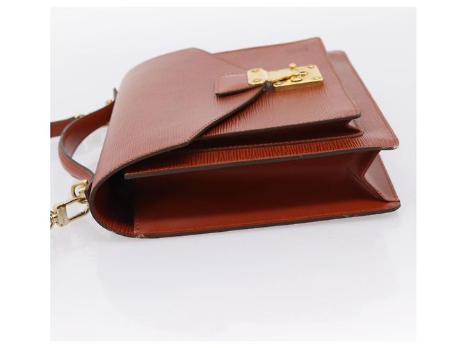 LOUIS VUITTON Epi Monceau 28 Hand Bag Brown M52123 LV - vista 3