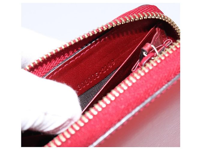 GUCCI Long Wallet Patent Leather Red Gold 308005 - vista 12