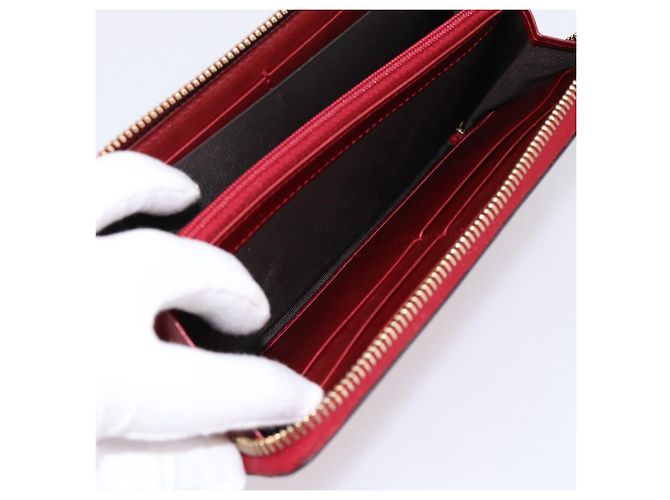 GUCCI Long Wallet Patent Leather Red Gold 308005 - vista 19