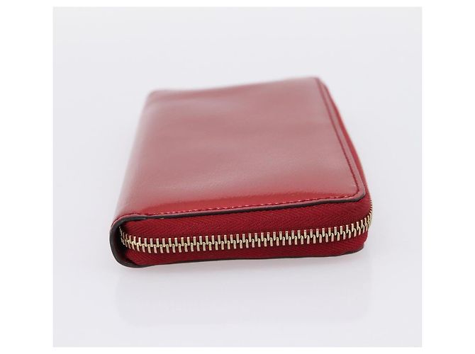 GUCCI Long Wallet Patent Leather Red Gold 308005 - vista 4