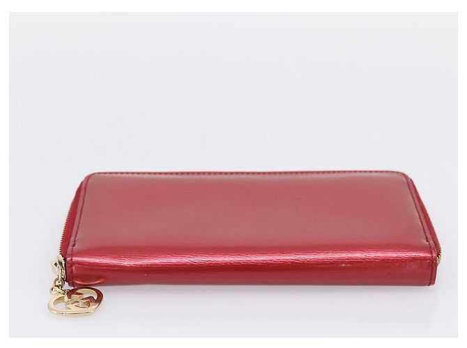 GUCCI Long Wallet Patent Leather Red Gold 308005 - vista 6