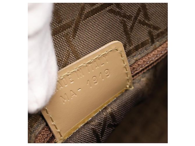 Christian Dior Cannage Lady Dior Large Hand Bag Patent Beige Gold - vista 12