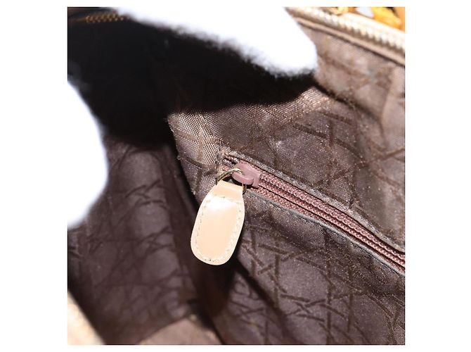 Christian Dior Cannage Lady Dior Large Hand Bag Patent Beige Gold - vista 23