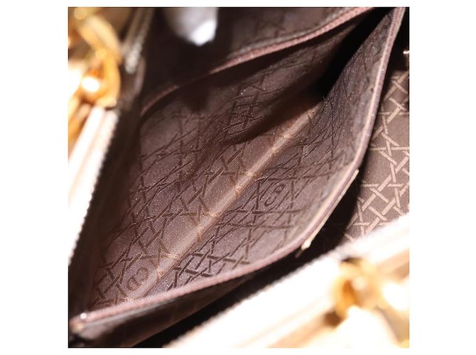 Christian Dior Cannage Lady Dior Large Hand Bag Patent Beige Gold - vista 24