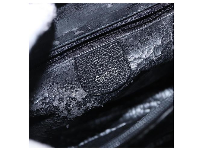 GUCCI Bamboo Hand Bag Suede Black Gold Tone 002 1186 0260 - vista 10