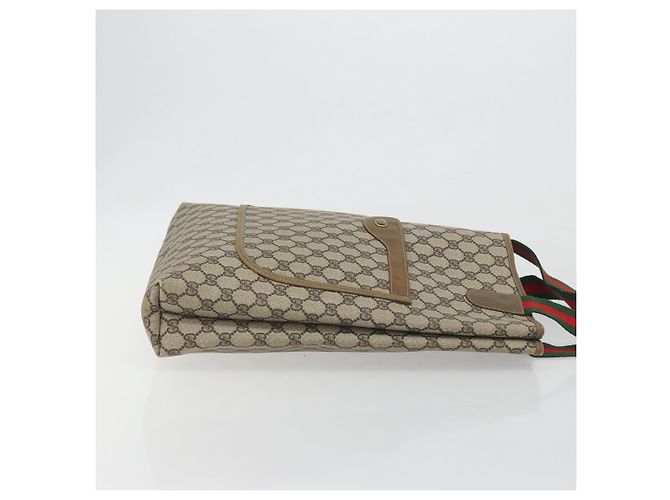 GUCCI GG Supreme Web Sherry Line Tote Bag PVC Beige 47 02 2140 - vista 3