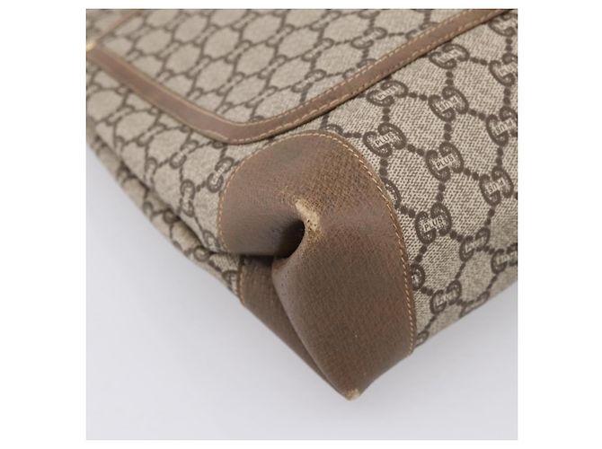 GUCCI Plus Hand Bag PVC Leather Beige Gold Tone - vista 14