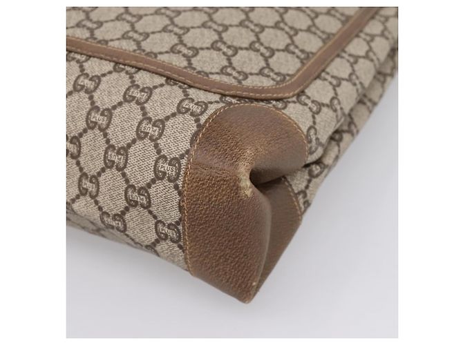 GUCCI Plus Hand Bag PVC Leather Beige Gold Tone - vista 9
