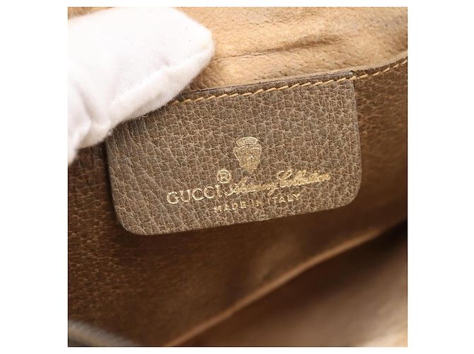 GUCCI GG Supreme Web Sherry Line Bag PVC Beige Gold 904 02 047 - vista 18