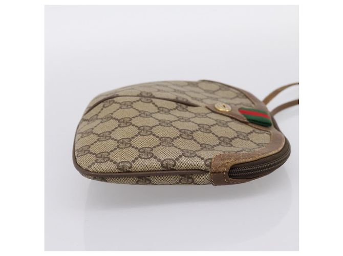 GUCCI GG Supreme Web Sherry Line Bag PVC Beige Gold 904 02 047 - vista 4