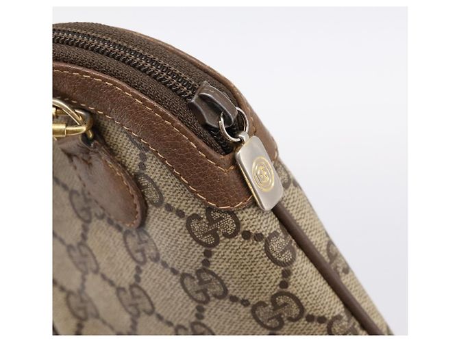 GUCCI GG Supreme Web Sherry Line Bag PVC Beige Gold 904 02 047 - vista 9