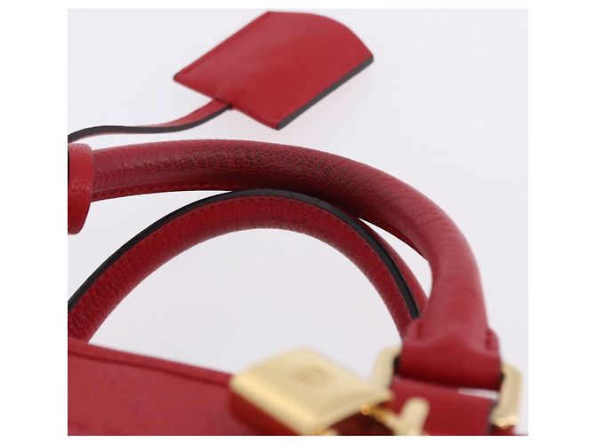 LOEWE Amazona 28 Handtasche Leder Rot Gold - Ansicht 14
