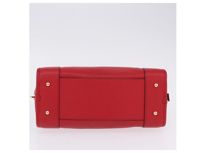 LOEWE Amazona 28 Handtasche Leder Rot Gold - Ansicht 5