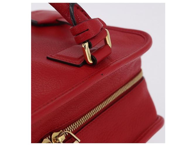 LOEWE Amazona 28 Handtasche Leder Rot Gold - Ansicht 7