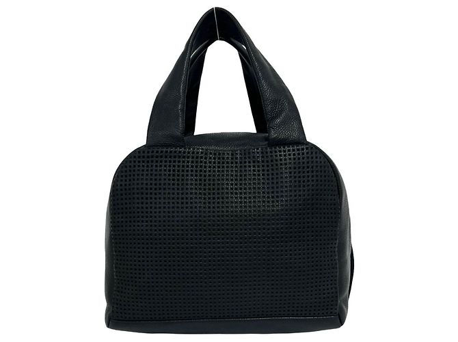 Sac à main en cuir CHANEL Coco Mark Noir - vue 3