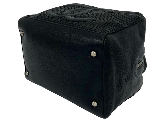 Sac à main en cuir CHANEL Coco Mark Noir - vue 8