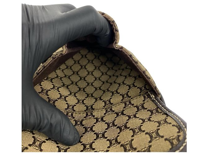 Céline Sac à épaule Celine Vintage Macadam Blazon Triomphe Marron - vue 10