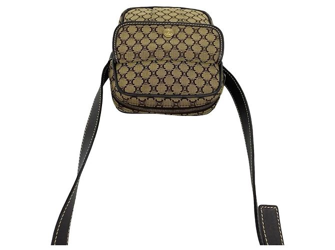 Céline Sac à épaule Celine Vintage Macadam Blazon Triomphe Marron - vue 4