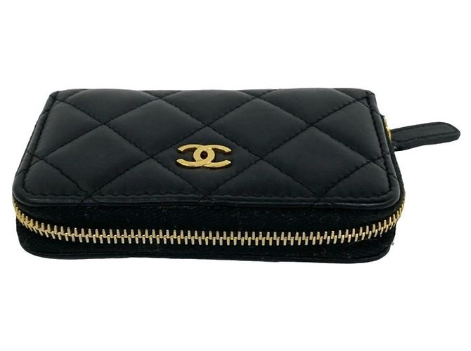 Monedero de piel de cordero Chanel Negro - vista 3