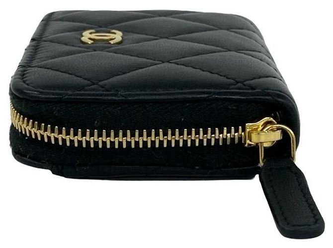 Monedero de piel de cordero Chanel Negro - vista 4