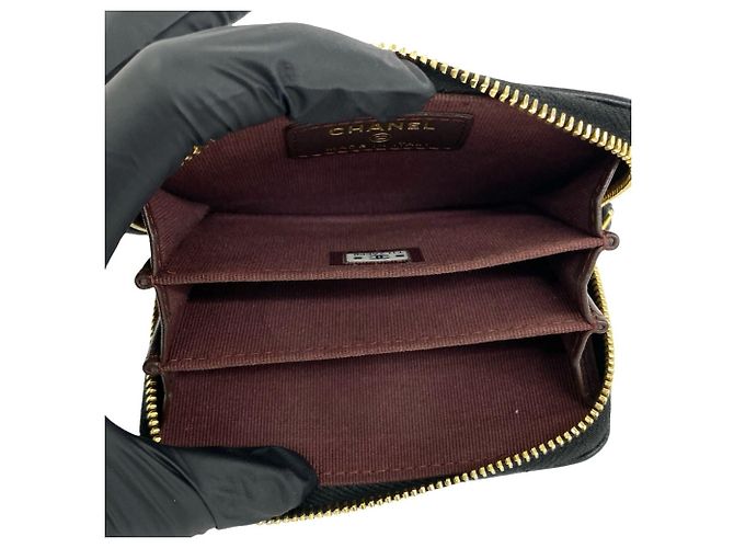 Monedero de piel de cordero Chanel Negro - vista 7