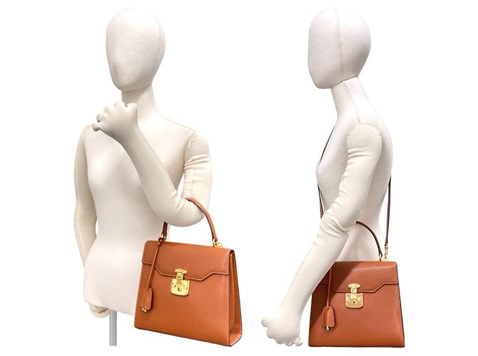 Gucci Vintage Lady Lock Handtasche aus Leder - Ansicht 2