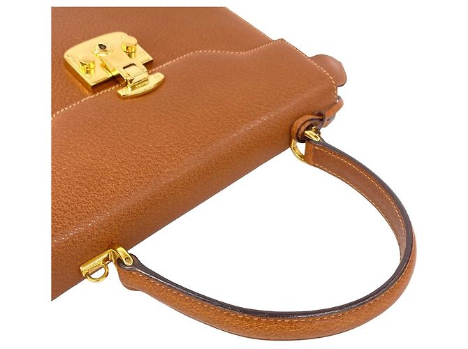 Gucci Vintage Lady Lock Handtasche aus Leder - Ansicht 4
