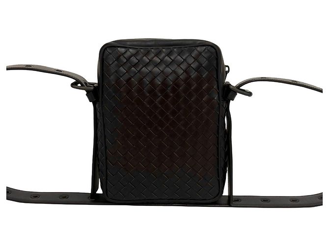 Mini borsa a tracolla in pelle Intrecciato Bottega Veneta Marrone - vista 3