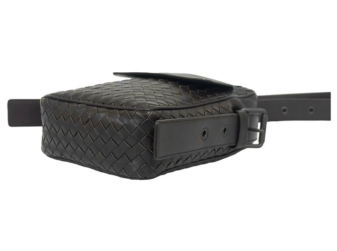 Mini borsa a tracolla in pelle Intrecciato Bottega Veneta Marrone - vista 8