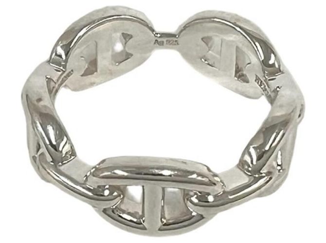 Hermès Hermes Enchainée PM Band Ring Silvery - view 4