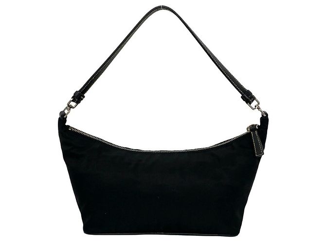 Sac à main Prada avec logo triangle Noir - vue 4