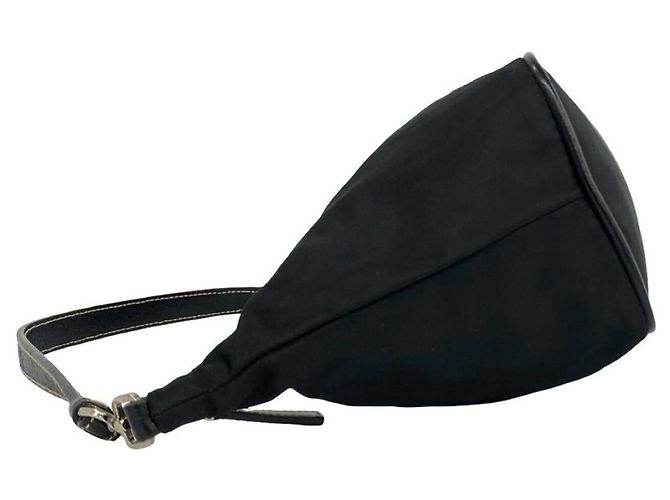 Sac à main Prada avec logo triangle Noir - vue 5