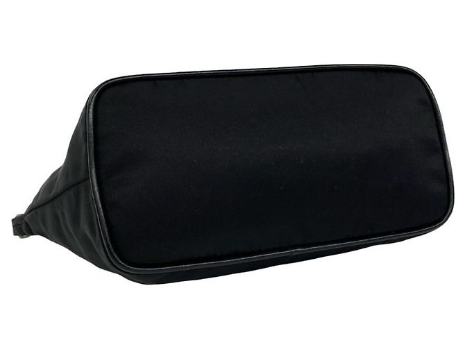 Sac à main Prada avec logo triangle Noir - vue 7