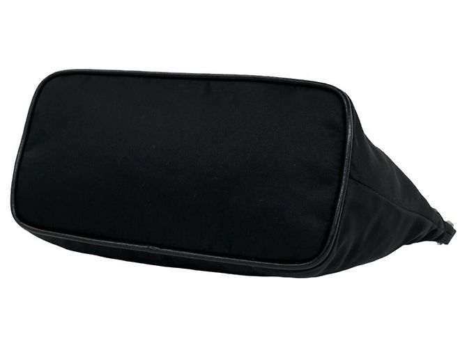 Sac à main Prada avec logo triangle Noir - vue 8