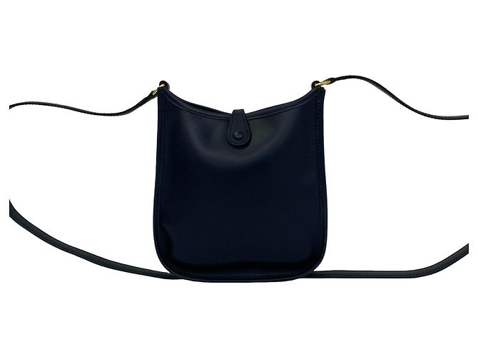 Hermès Borsa a tracolla Hermes Evelyne TPM in pelle Box Calf Blu navy - vista 3