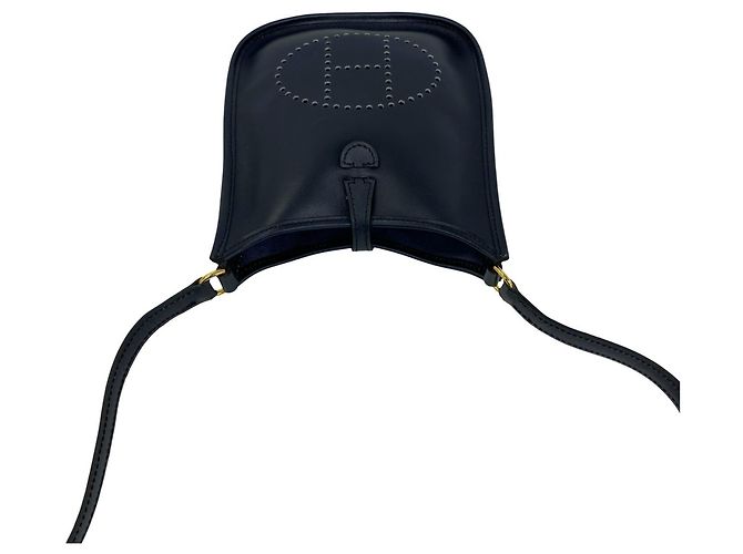 Hermès Borsa a tracolla Hermes Evelyne TPM in pelle Box Calf Blu navy - vista 4