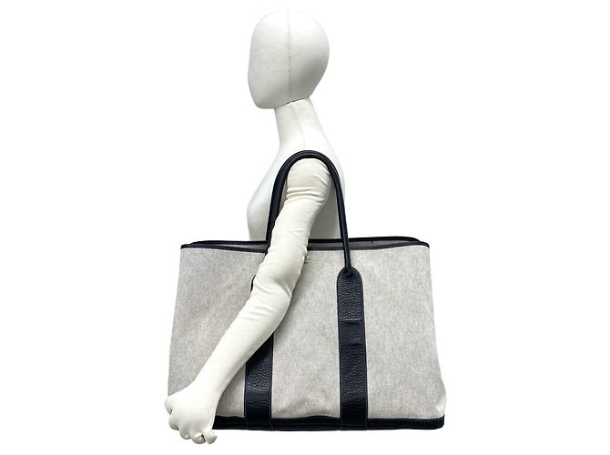 Hermès Borsa Hermes Garden Party GM Marrone Nero - vista 2