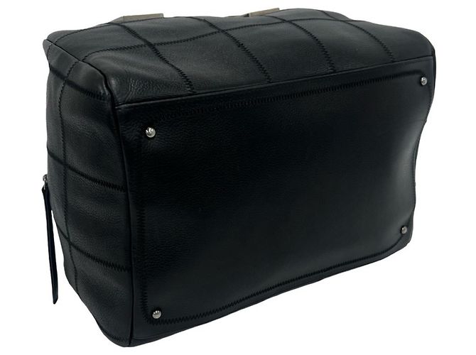 Timeless Chanel Mini Boston Tasche aus schwarzem Leder - Ansicht 7